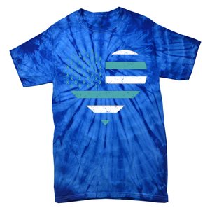 American Flag Sexual Assault Awareness Costume Ribbon Great Gift Tie-Dye T-Shirt