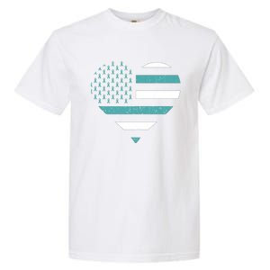 American Flag Sexual Assault Awareness Costume Ribbon Great Gift Garment-Dyed Heavyweight T-Shirt