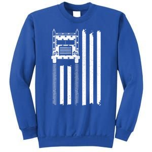 American Flag Semi – Truck Driver Usa Patriotic Trucker Gift Sweatshirt