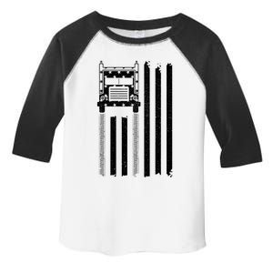 American Flag Semi – Truck Driver Usa Patriotic Trucker Gift Toddler Fine Jersey T-Shirt