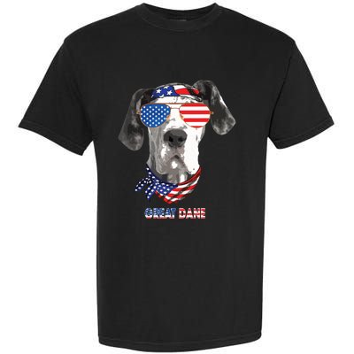 American Flag Shirts Great Dane Dog Lover Gifts Garment-Dyed Heavyweight T-Shirt