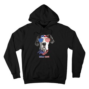 American Flag Shirts Great Dane Dog Lover Gifts Hoodie