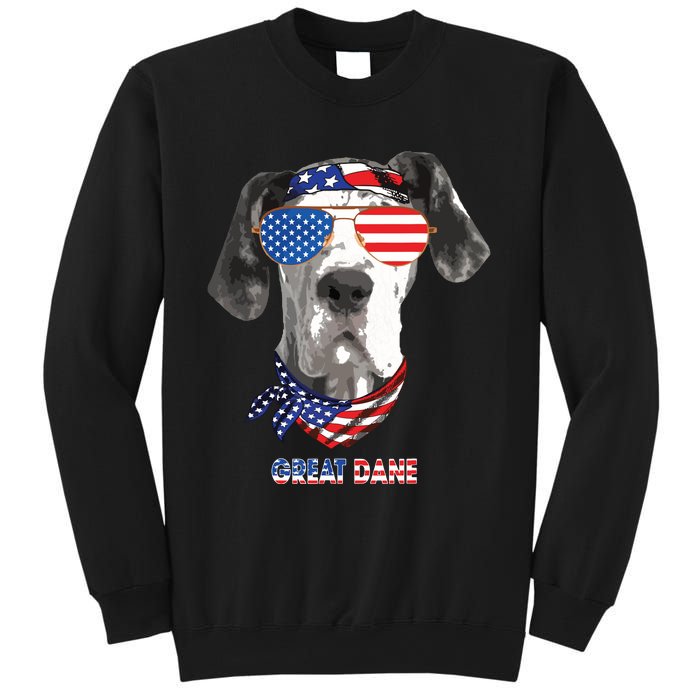 American Flag Shirts Great Dane Dog Lover Gifts Sweatshirt