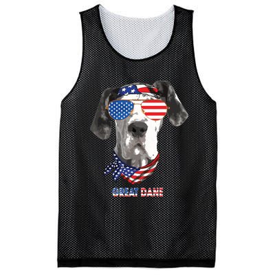 American Flag Shirts Great Dane Dog Lover Gifts Mesh Reversible Basketball Jersey Tank