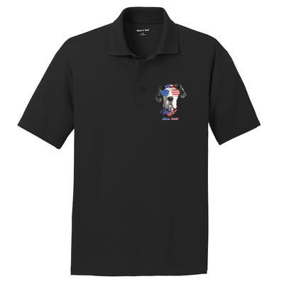 American Flag Shirts Great Dane Dog Lover Gifts PosiCharge RacerMesh Polo