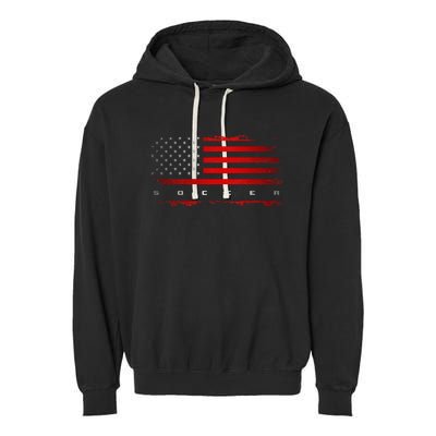 American Flag Soccer Apparel Soccer Garment-Dyed Fleece Hoodie