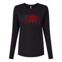 American Flag Soccer Apparel Soccer Womens Cotton Relaxed Long Sleeve T-Shirt