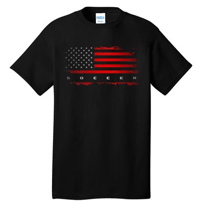 American Flag Soccer Apparel Soccer Tall T-Shirt