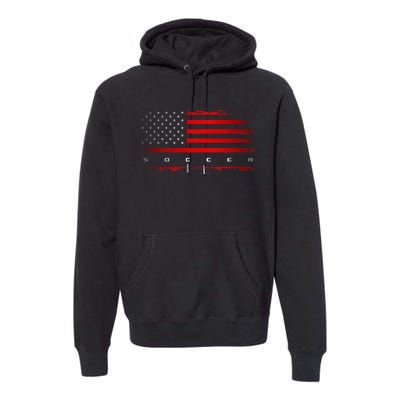 American Flag Soccer Apparel Soccer Premium Hoodie