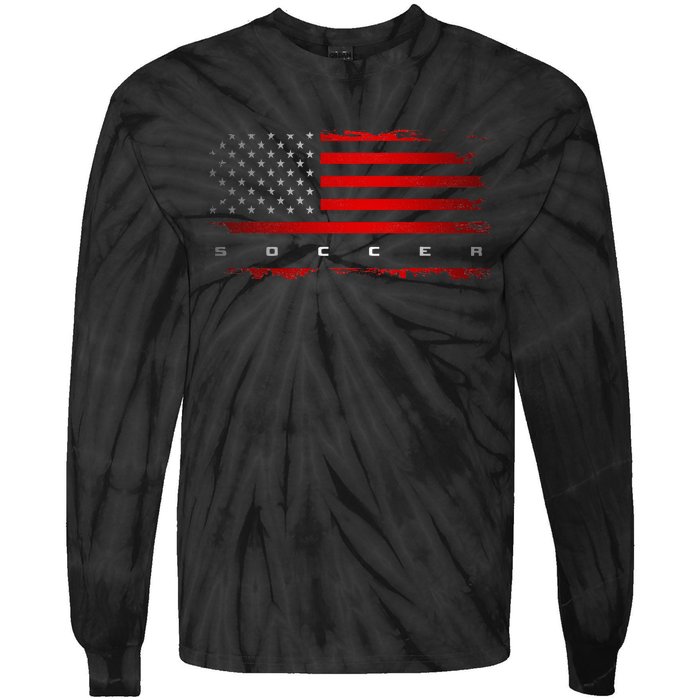 American Flag Soccer Apparel Soccer Tie-Dye Long Sleeve Shirt