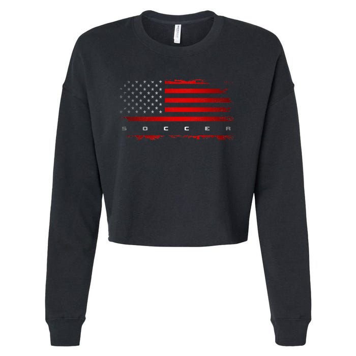 American Flag Soccer Apparel Soccer Cropped Pullover Crew