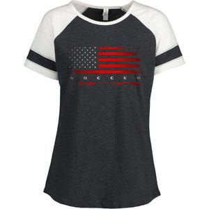 American Flag Soccer Apparel Soccer Enza Ladies Jersey Colorblock Tee