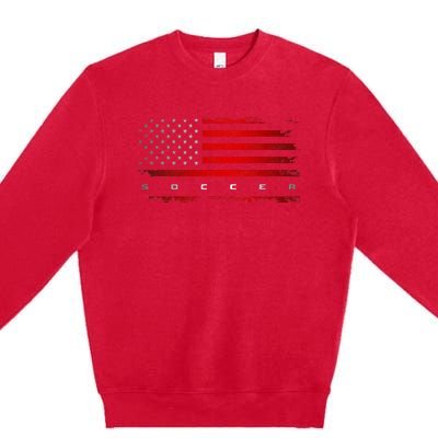 American Flag Soccer Apparel Soccer Premium Crewneck Sweatshirt