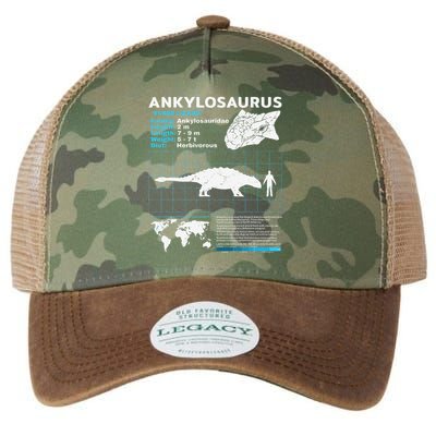 Ankylosaurus fact sheet Dinosaur Facts Gift Legacy Tie Dye Trucker Hat