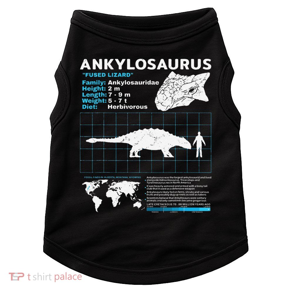 Ankylosaurus fact sheet Dinosaur Facts Gift Doggie Tank