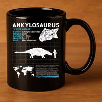 Ankylosaurus fact sheet Dinosaur Facts Gift 11oz C Handle Ceramic Mug
