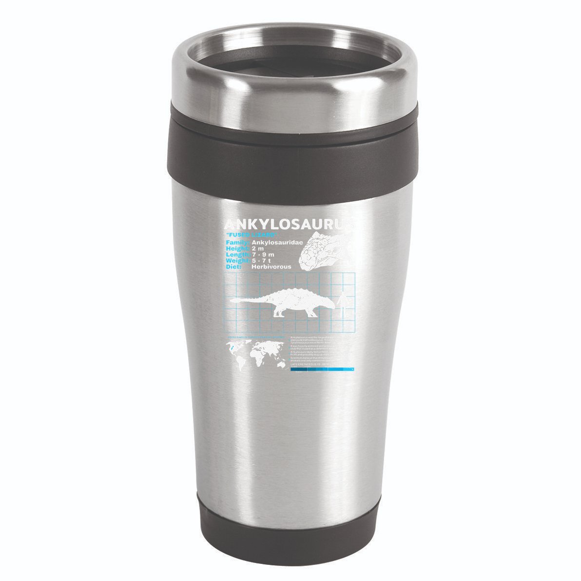 Ankylosaurus fact sheet Dinosaur Facts Gift 16oz Travel Tumbler
