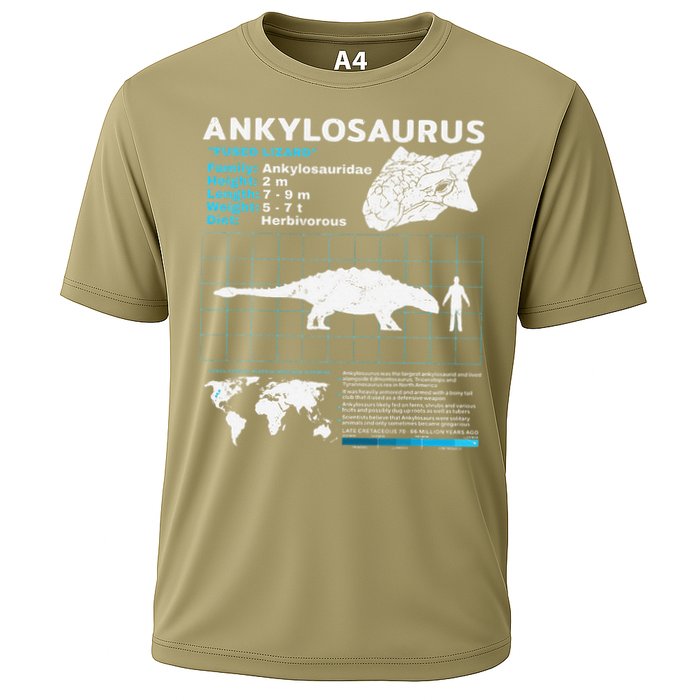 Ankylosaurus fact sheet Dinosaur Facts Gift Cooling Performance Crew T-Shirt