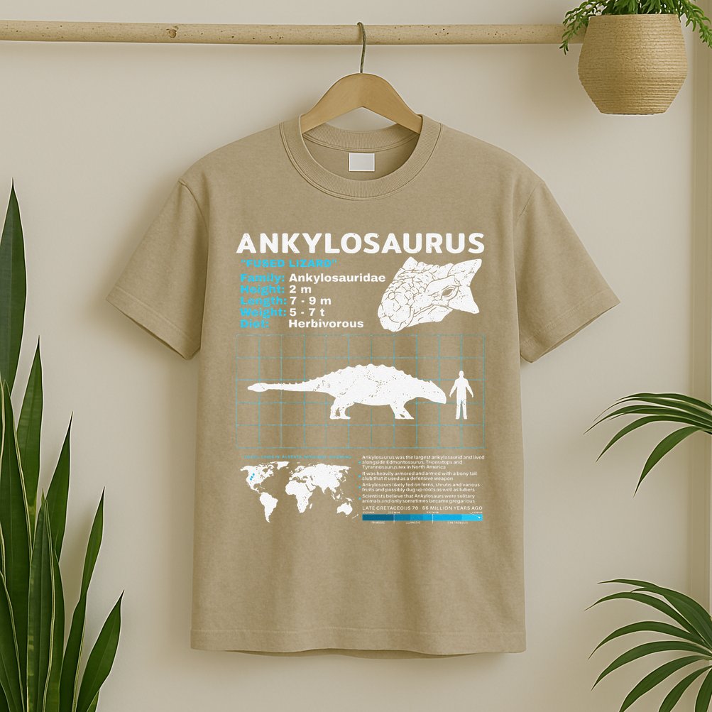 Ankylosaurus fact sheet Dinosaur Facts Gift T-Shirt