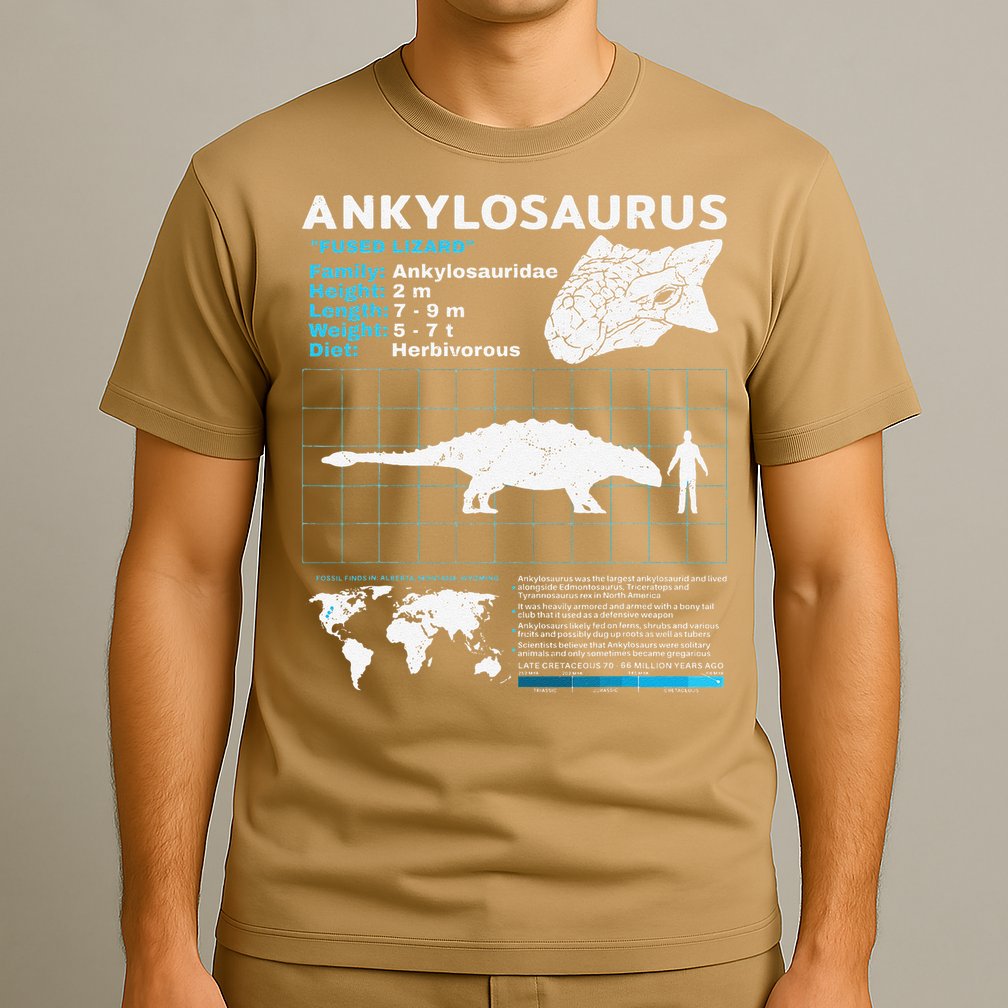 Ankylosaurus fact sheet Dinosaur Facts Gift T-Shirt