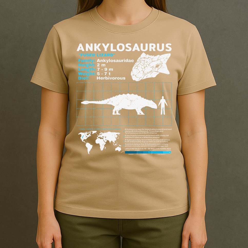 Ankylosaurus fact sheet Dinosaur Facts Gift T-Shirt