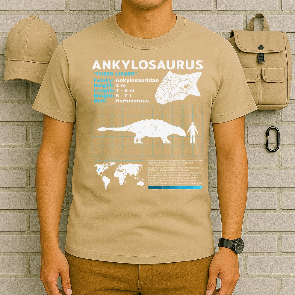 Ankylosaurus fact sheet Dinosaur Facts Gift T-Shirt