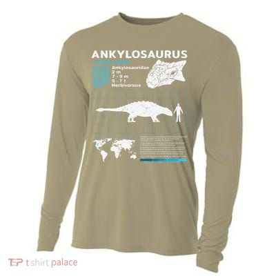Ankylosaurus fact sheet Dinosaur Facts Gift Cooling Performance Long Sleeve Crew