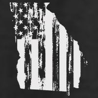 American Flag State Of Georgia Distressed Patriotic Adult Drive Performance Visor