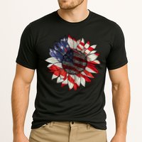 American Flag Sunflower 4th Of July Cooling Performance Crew T-Shirt