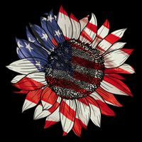 American Flag Sunflower 4th Of July Cooling Performance Crew T-Shirt