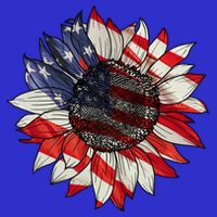 American Flag Sunflower 4th Of July T-Shirt