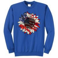 American Flag Sunflower 4th Of July Tall Sweatshirt