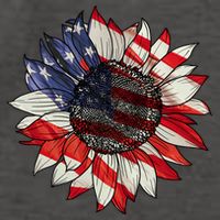 American Flag Sunflower 4th Of July Vector Backpack