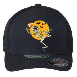 American Football Skeleton Halloween Boy Football Fan Flexfit Unipanel Trucker Cap