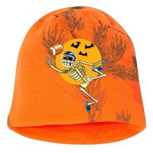 American Football Skeleton Halloween Boy Football Fan Kati - Camo Knit Beanie