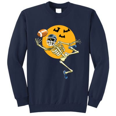 American Football Skeleton Halloween Boy Football Fan Tall Sweatshirt