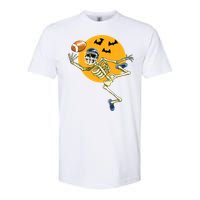 American Football Skeleton Halloween Boy Football Fan Softstyle CVC T-Shirt