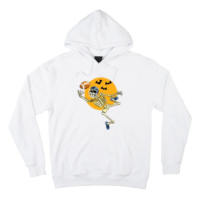 American Football Skeleton Halloween Boy Football Fan Hoodie