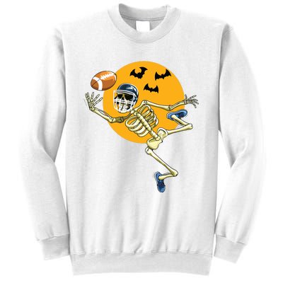 American Football Skeleton Halloween Boy Football Fan Sweatshirt