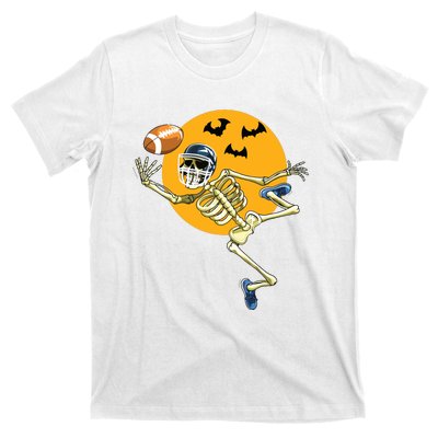 American Football Skeleton Halloween Boy Football Fan T-Shirt