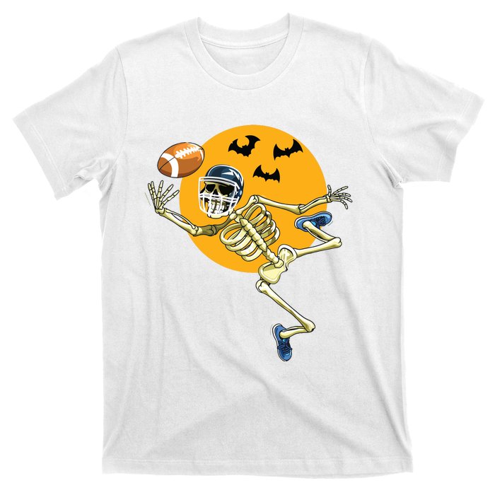 American Football Skeleton Halloween Boy Football Fan T-Shirt