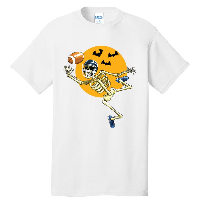 American Football Skeleton Halloween Boy Football Fan Tall T-Shirt