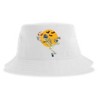 American Football Skeleton Halloween Boy Football Fan Sustainable Bucket Hat