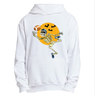 American Football Skeleton Halloween Boy Football Fan Urban Pullover Hoodie