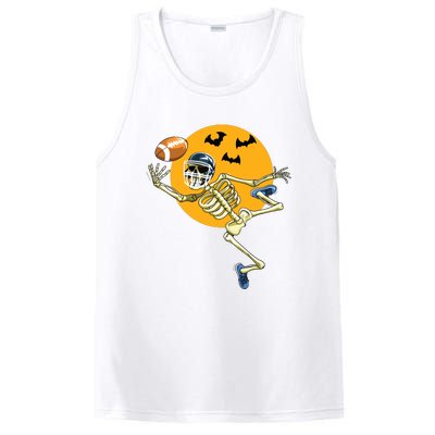 American Football Skeleton Halloween Boy Football Fan PosiCharge Competitor Tank