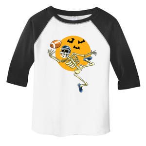 American Football Skeleton Halloween Boy Football Fan Toddler Fine Jersey T-Shirt