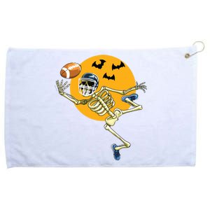 American Football Skeleton Halloween Boy Football Fan Grommeted Golf Towel