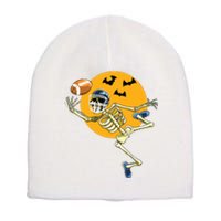 American Football Skeleton Halloween Boy Football Fan Short Acrylic Beanie