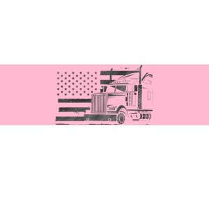 American Flag Semi Truck Driver 18 Wheeler Patriotic Trucker Bumper Sticker