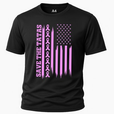 American Flag Save The Tatas Performance Shirt